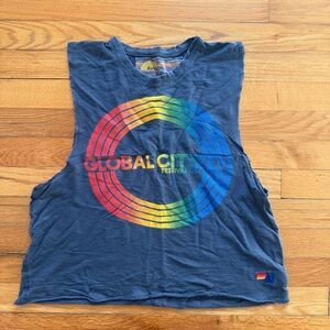 AVIATOR NATION X GLOBAL CITIZENS Muscle Tank Top Medium